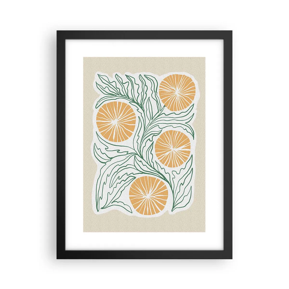 Affiche dans un cadre noir - Poster - Ethnique avec une pointe d'abstraction - 30x40 cm