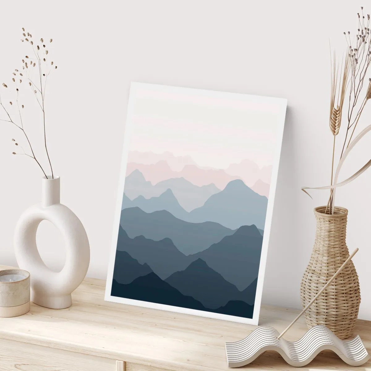 Affiche - Poster - Vagues de montagnes - 40x50 cm