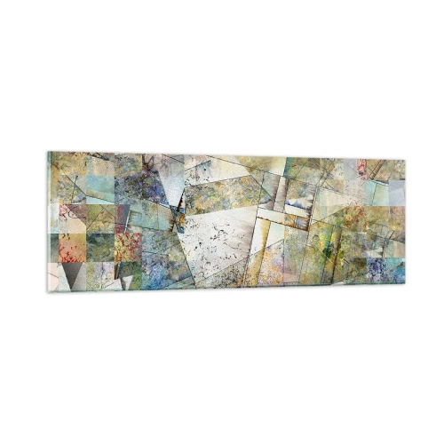 Impression sur verre - Image sur verre - Remaniement géométrique - 90x30 cm