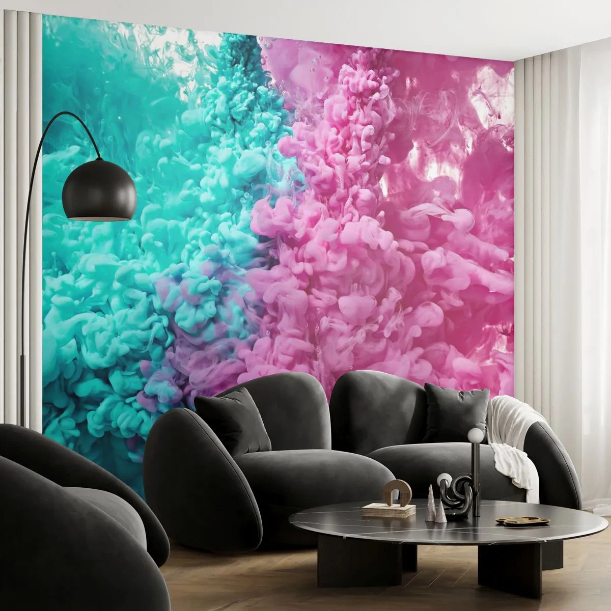 Papier Peint Autocollant Deluxe Sticker - Rencontre finale - Abstraction, Morceau, 3D - 250x175 cm