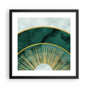 Affiche dans un cadre noir - Poster - Un autre système solaire - 40x40 cm