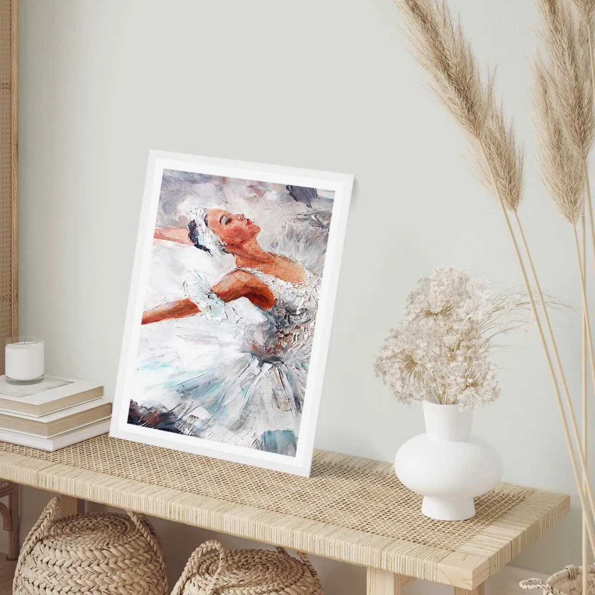 Affiche dans un cadre blanc - Poster - Délicat et léger comme du tulle - 50x70 cm