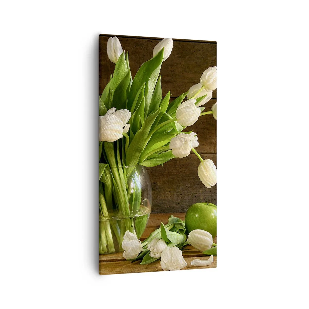 Impression sur toile - Image sur toile - Juteux et frais en vert et blanc - 55x100 cm