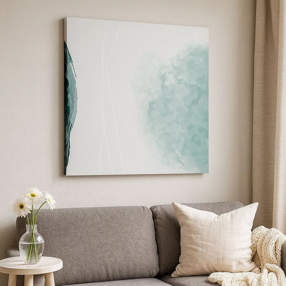 Impression sur toile - Image sur toile - Rencontre avec le brouillard - 30x30 cm