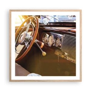 Affiche dans un chêne clair - Poster - Souffle de luxe venu du passé - 60x60 cm