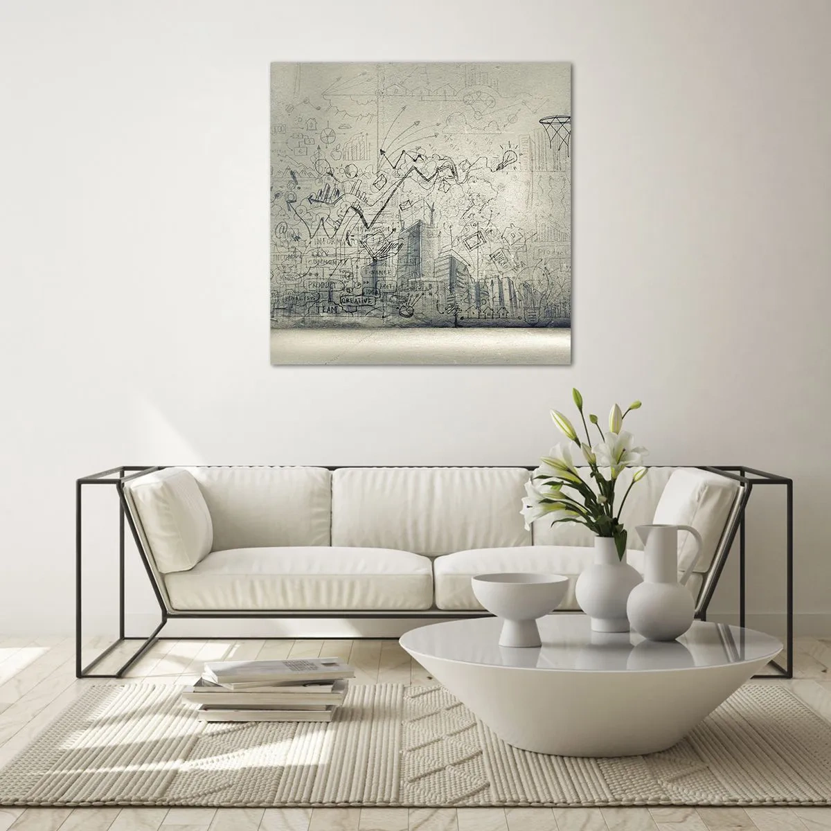 Impression sur verre - Image sur verre - Ma vie fantastique en ville - 50x50 cm