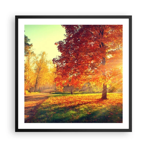 Affiche dans un cadre noir - Poster - Le roux est beau - 60x60 cm