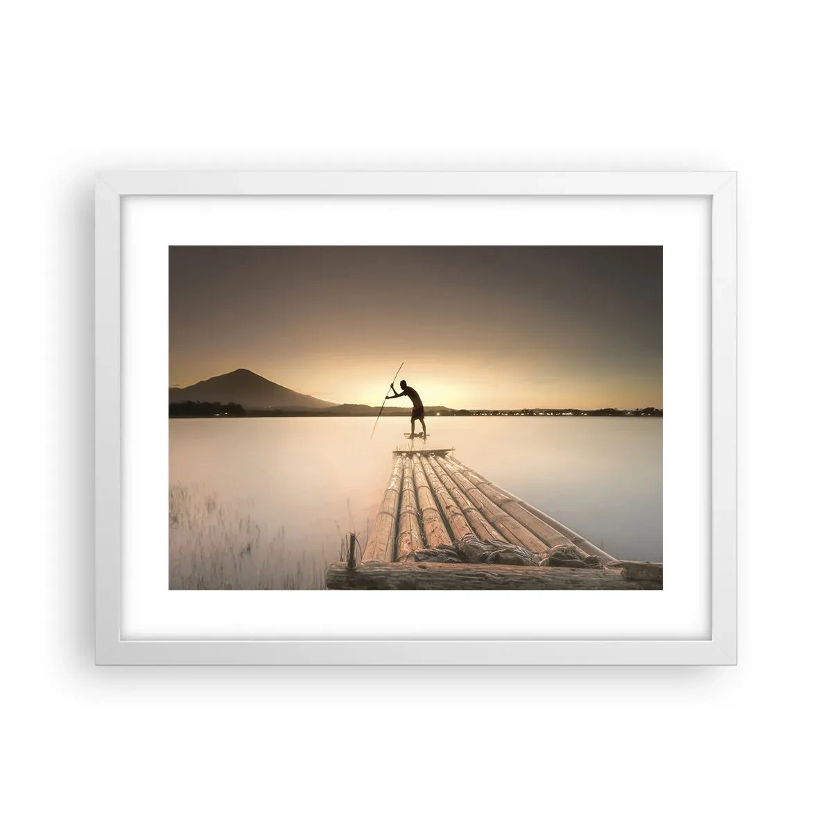 Affiche dans un cadre blanc - Poster - Avant la fin du jour - 40x30 cm