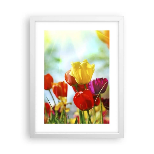 Affiche dans un cadre blanc - Poster - Toutes les couleurs du soleil - 30x40 cm