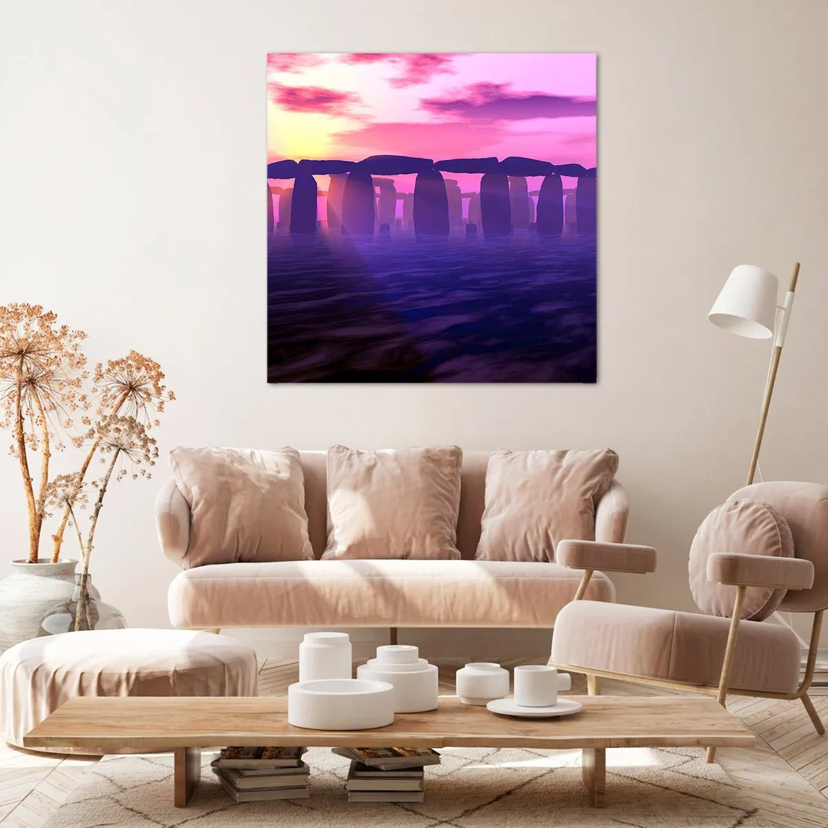 Impression sur toile - Image sur toile - Mystère à l'aube dans le brouillard - 70x70 cm