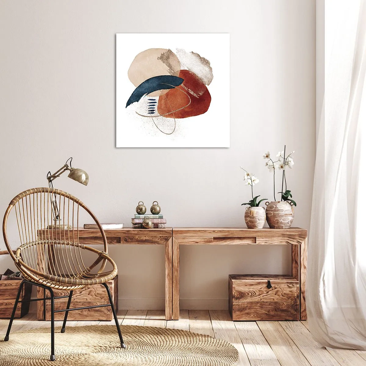 Impression sur toile - Image sur toile - Composition ovale - 40x40 cm