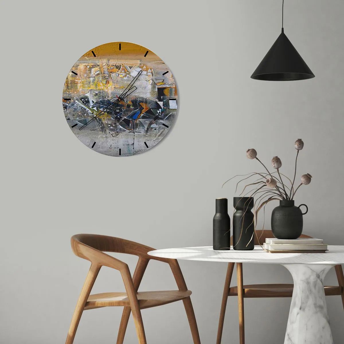 Horloge murale - Pendule murale - Tout se met en place - 40x40 cm