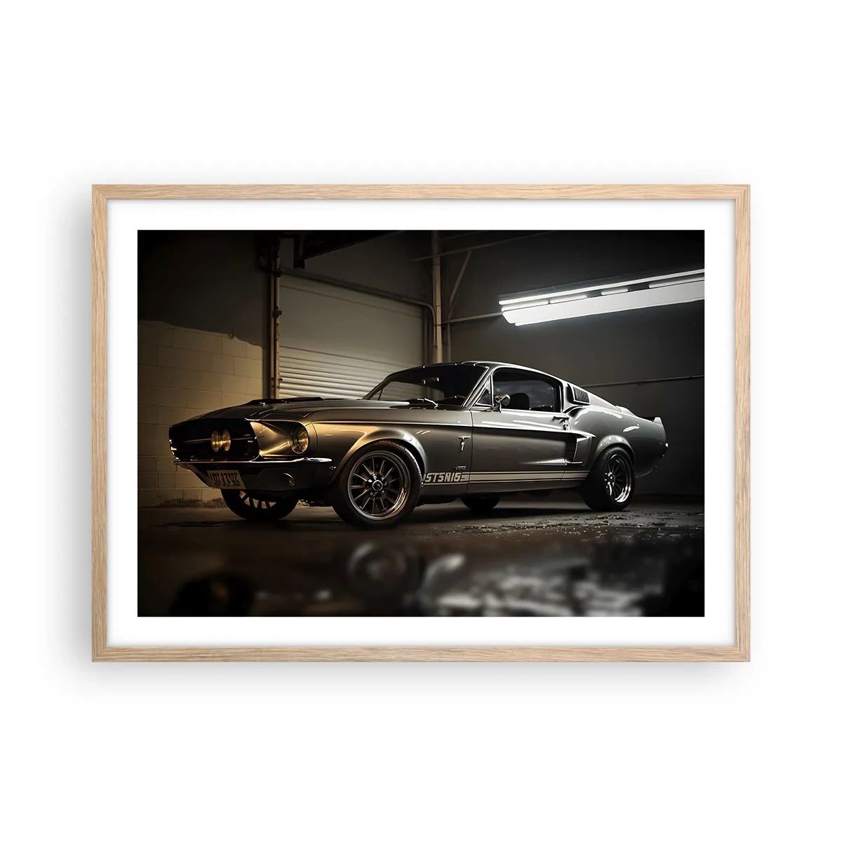 Affiche dans un chêne clair - Poster - Retour dans le passé - 70x50 cm