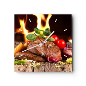 Horloge murale - Pendule murale - Ensorcelé par la braise - 40x40 cm