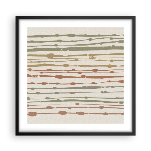 Affiche dans un cadre noir - Poster - Notation musicale des couleurs - 50x50 cm