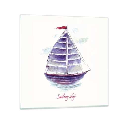 Impression sur verre - Image sur verre - Plein de voiles et d’eau calme - 30x30 cm