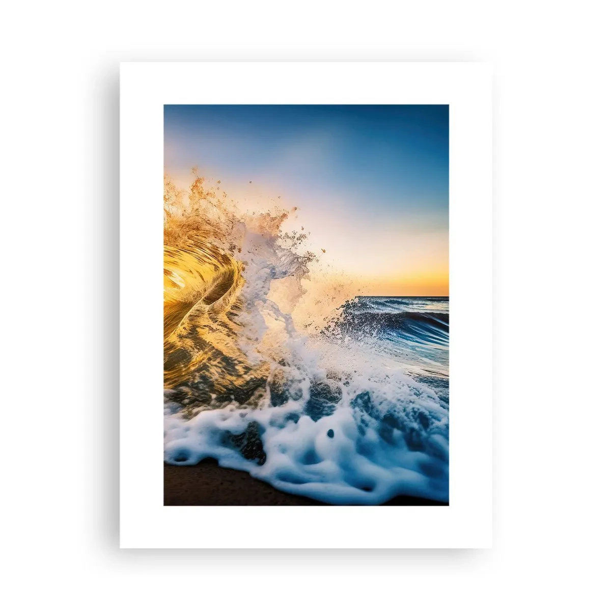 Affiche - Poster - S'amuser dans le sable - 30x40 cm