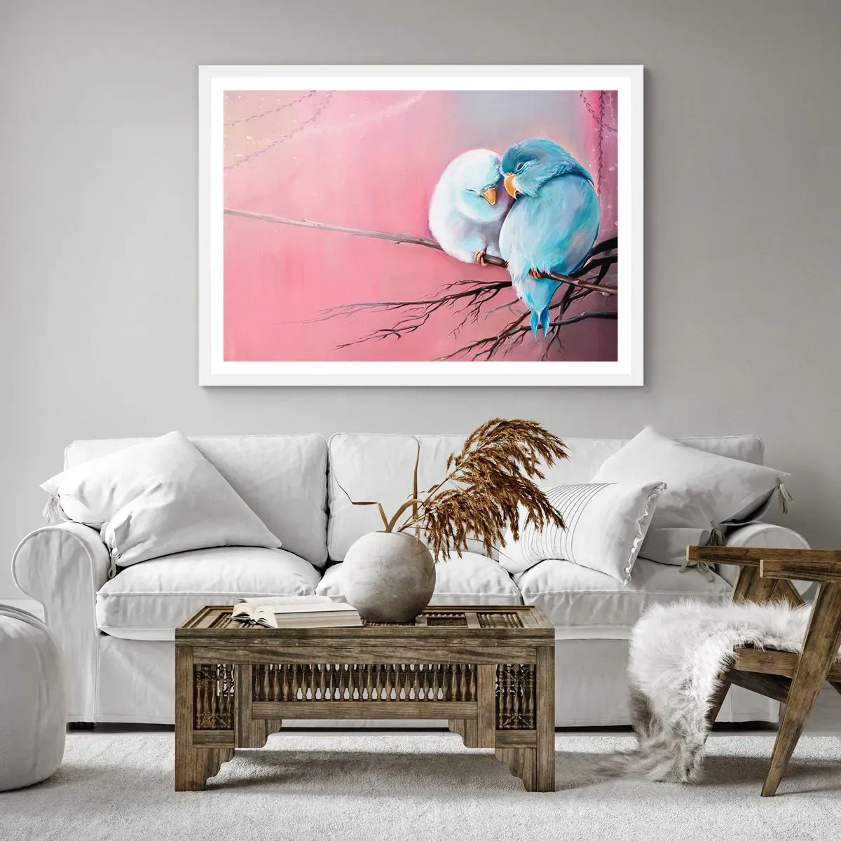 Affiche dans un cadre blanc - Poster - Que dire de plus?... - 100x70 cm