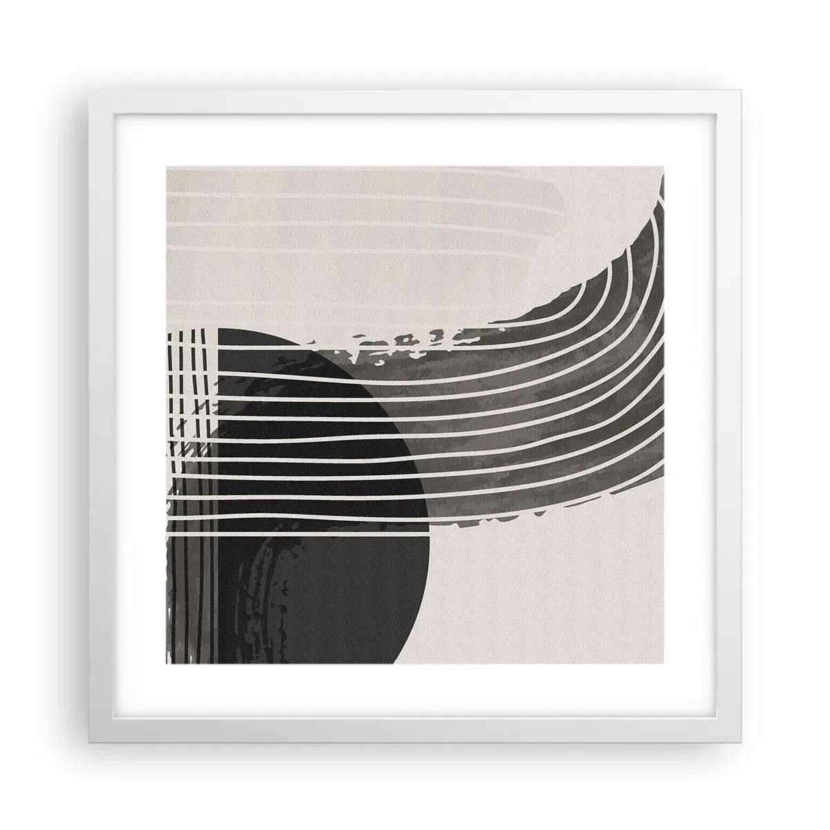 Affiche dans un cadre blanc - Poster - Aller et retour - 40x40 cm