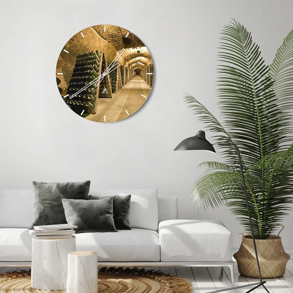 Horloge murale - Pendule murale - L'éveil du goût - 30x30 cm