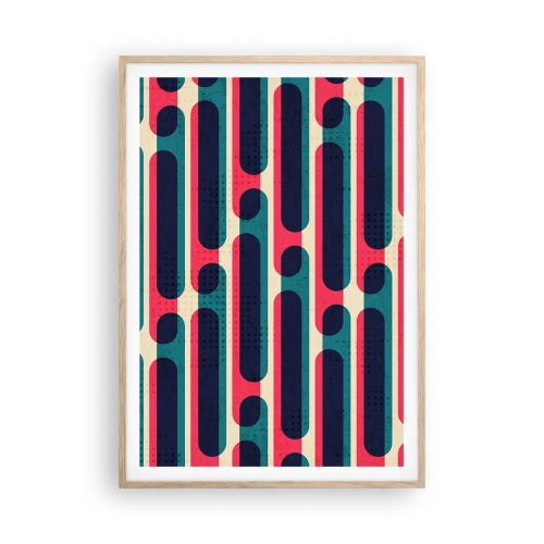Affiche dans un chêne clair - Poster - En profondeur et sur l'avant - 70x100 cm