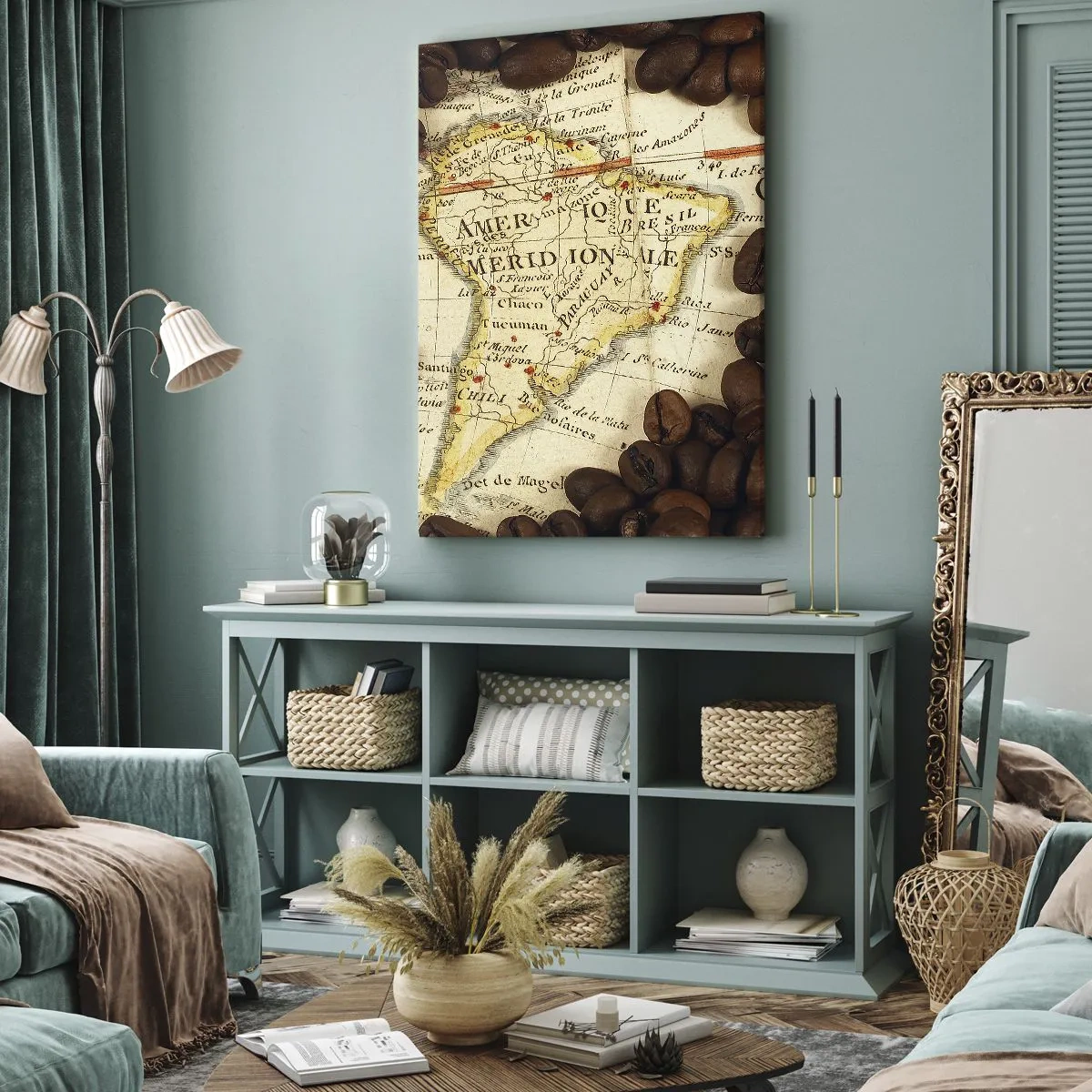 Impression sur toile - Image sur toile - D'où vient le meilleur café ? - 45x80 cm