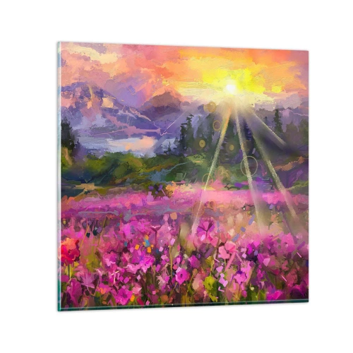 Impression sur verre - Image sur verre - Dans la vallée à l'abri du soleil - 30x30 cm