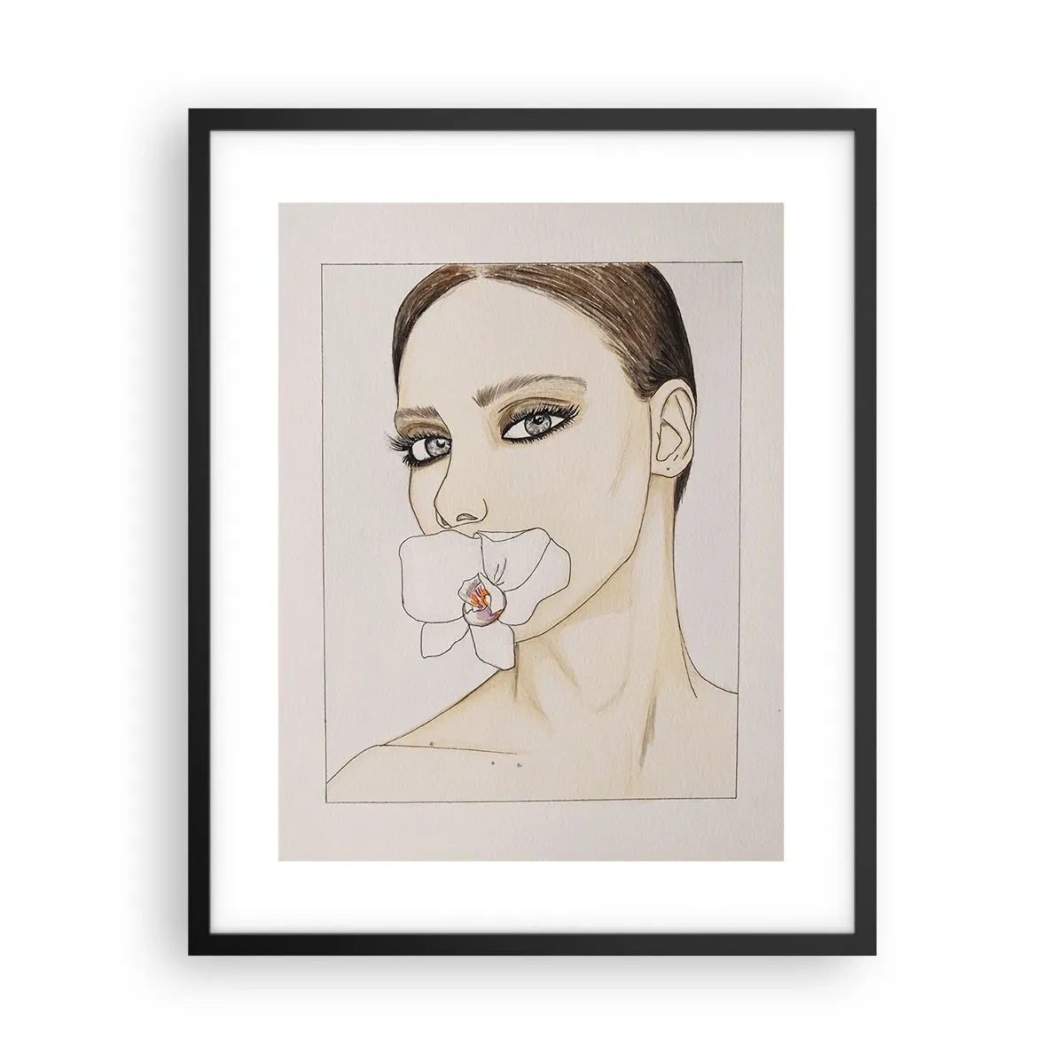 Affiche dans un cadre noir - Poster - Symbole de l'élégance et de la beauté - 40x50 cm