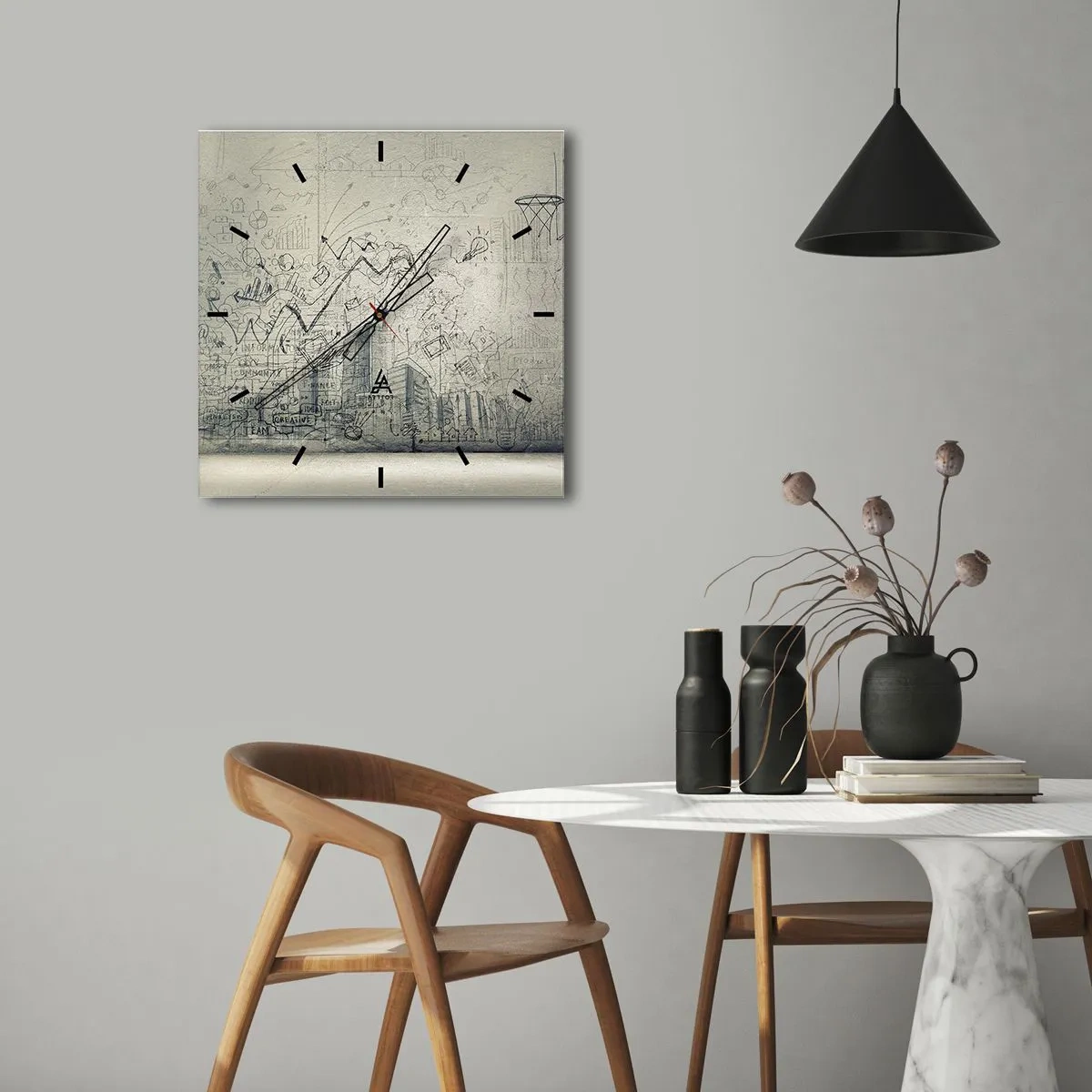 Horloge murale - Pendule murale - Ma vie fantastique en ville - 40x40 cm