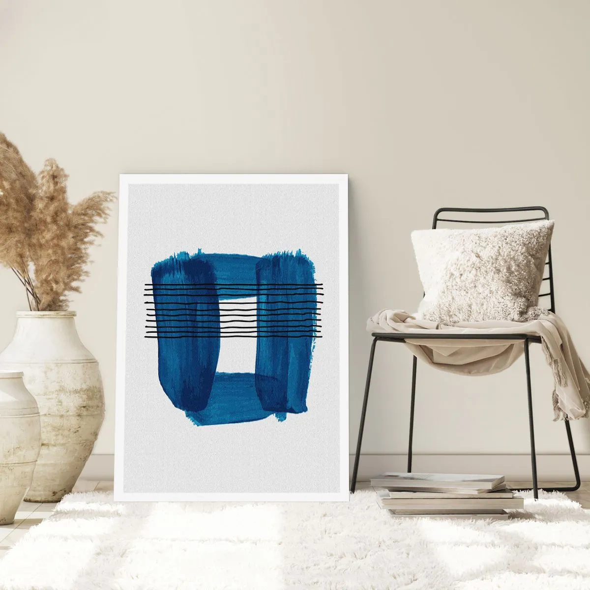 Affiche - Poster - Composition noire-bleue - 70x100 cm