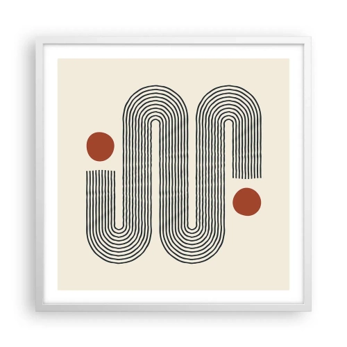 Affiche dans un cadre blanc - Poster - Du début à la fin - 60x60 cm