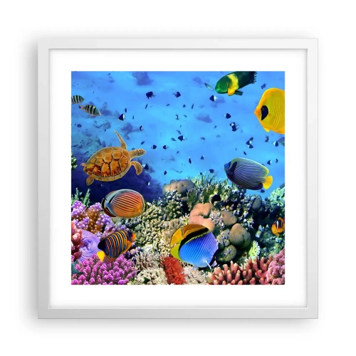 Affiche dans un cadre blanc - Poster - Et que sait-on de la vie… - 40x40 cm