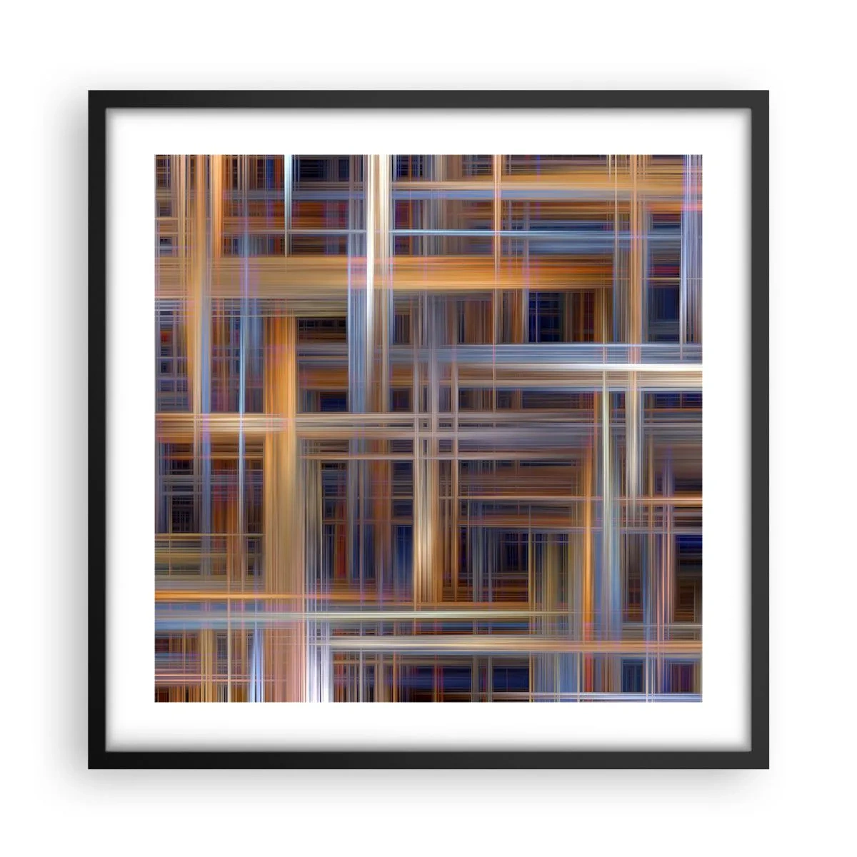 Affiche dans un cadre noir - Poster - Tissé de lumière - 50x50 cm