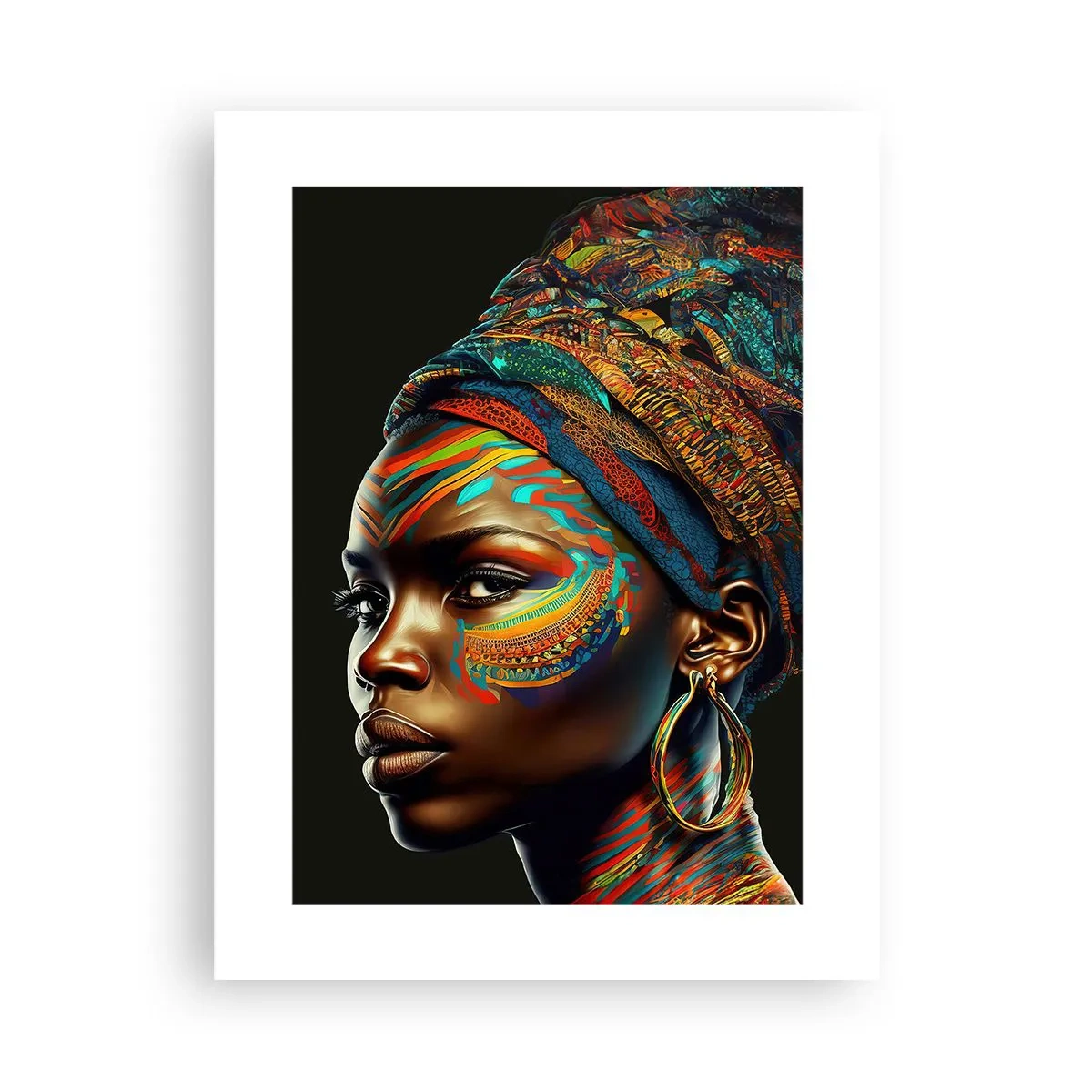 Affiche - Poster - reine africaine - 30x40 cm