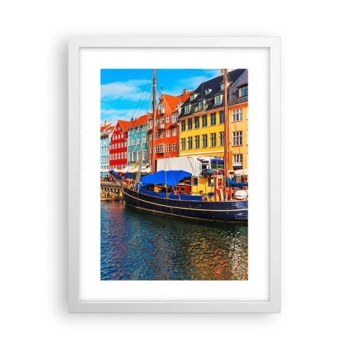 Affiche dans un cadre blanc - Poster - Quai joyeux - 30x40 cm