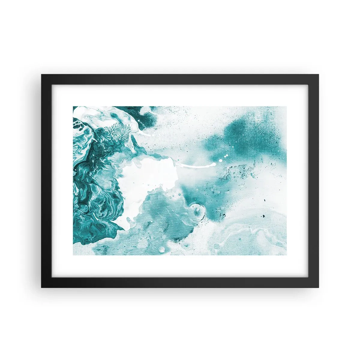 Affiche dans un cadre noir - Poster - Marécage bleu - 40x30 cm