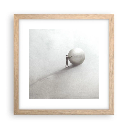 Affiche dans un chêne clair - Poster - Jeu de la vie - 30x30 cm