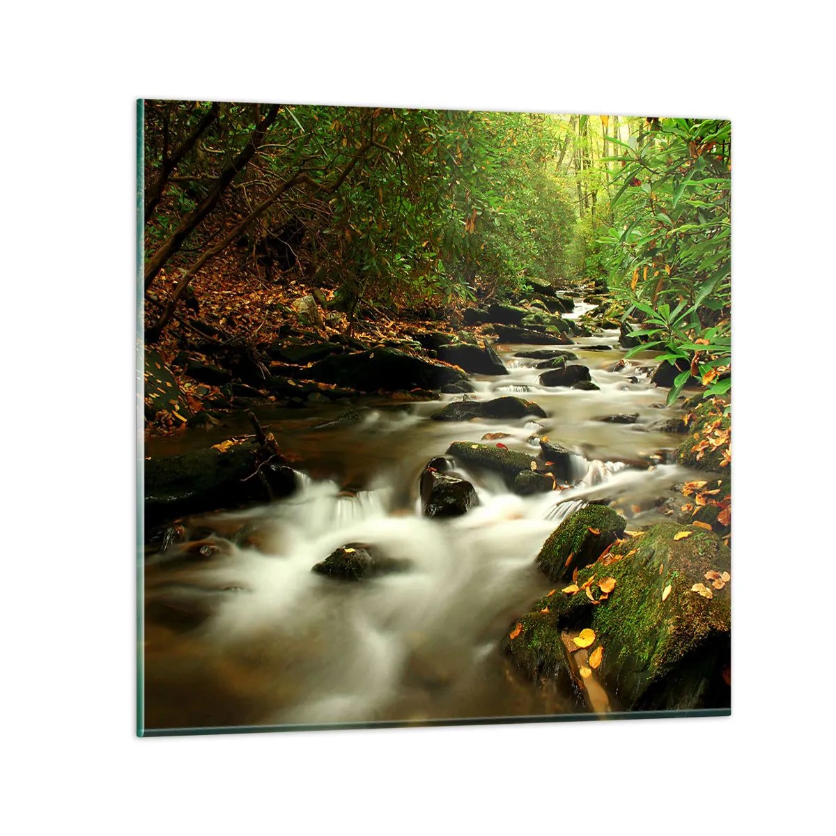 Impression sur verre - Image sur verre - Comme de l'argent liquide - 30x30 cm