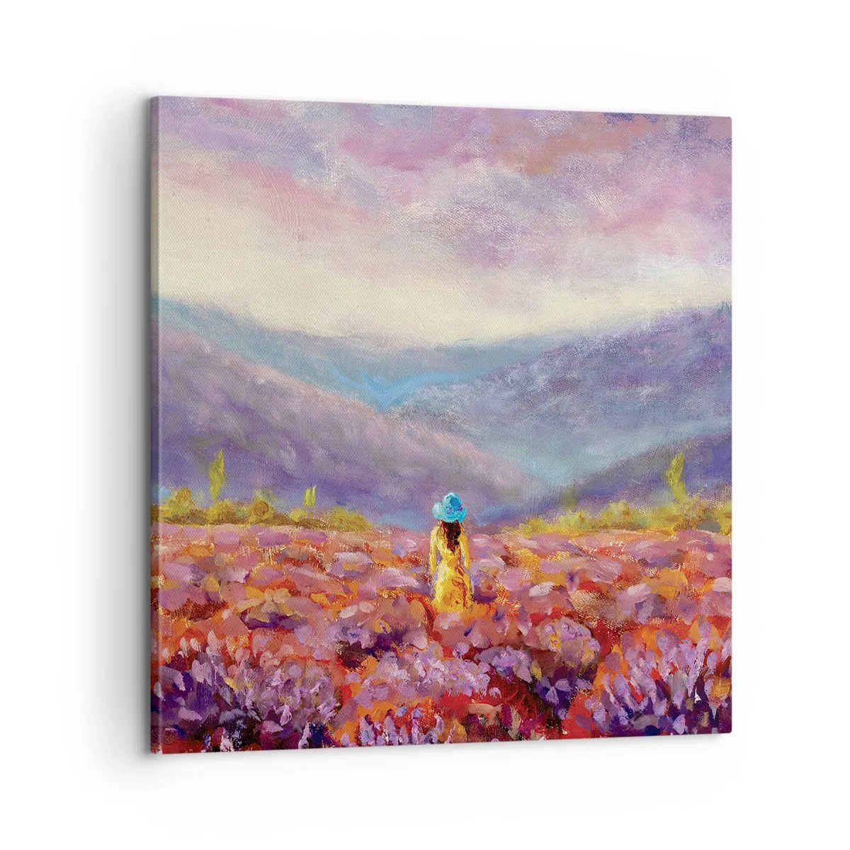 Impression sur toile - Image sur toile - Dans un monde lavande - 60x60 cm