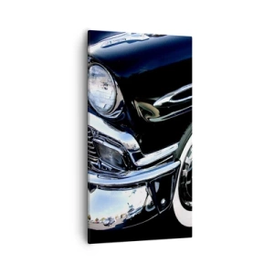 Impression sur toile - Image sur toile - Classique en argent, noir et blanc - 55x100 cm