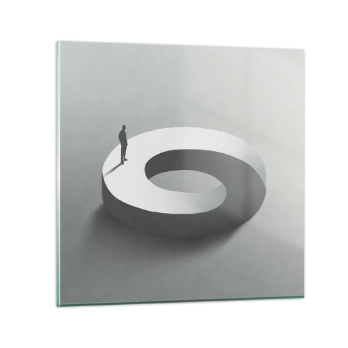 Impression sur verre - Image sur verre - Et sois intelligent ici - 50x50 cm