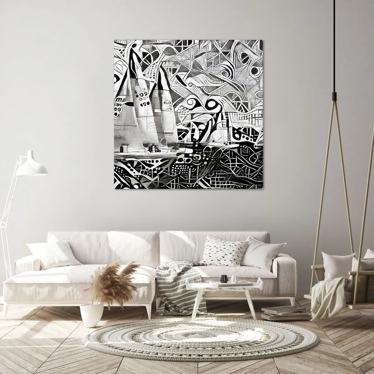 Impression sur toile - Image sur toile - Entre les vagues - 50x50 cm