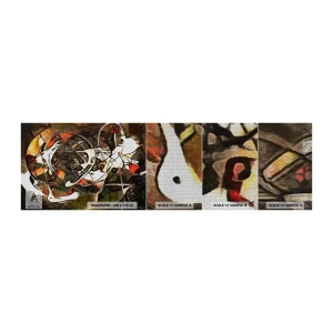 Échantillon de Papier Peint Premium Sand - Vous entendez le mouvement ? - Abstraction, Cubisme, Morceau - 100x30 cm