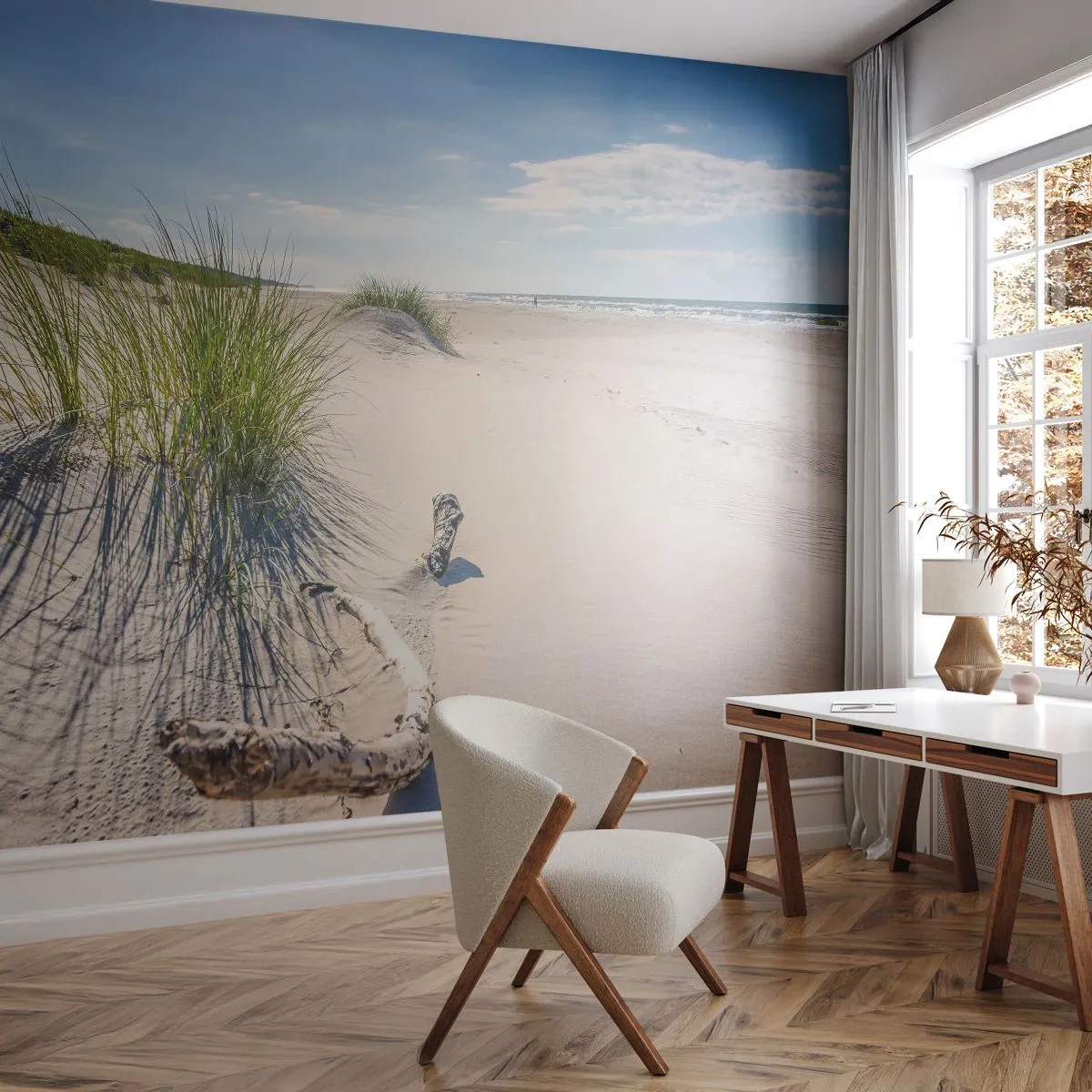 Papier Peint Autocollant Deluxe Sticker - La plus belle? La Baltique - Mer, Plage, Dune - 250x175 cm