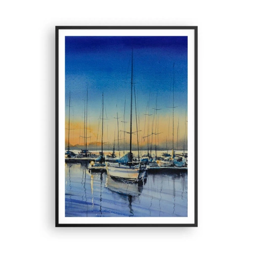 Affiche dans un cadre noir - Poster - Fin d'une belle journée - 70x100 cm