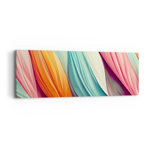 Impression sur toile - Image sur toile - Tissage arc-en-ciel - 90x30 cm