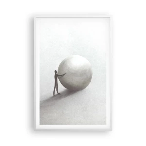 Affiche dans un cadre blanc - Poster - Jeu de la vie - 61x91 cm