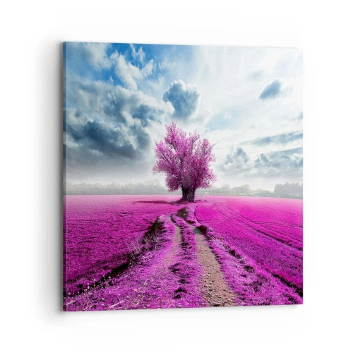 Impression sur toile - Image sur toile - Lande - nature sauvage - 70x70 cm