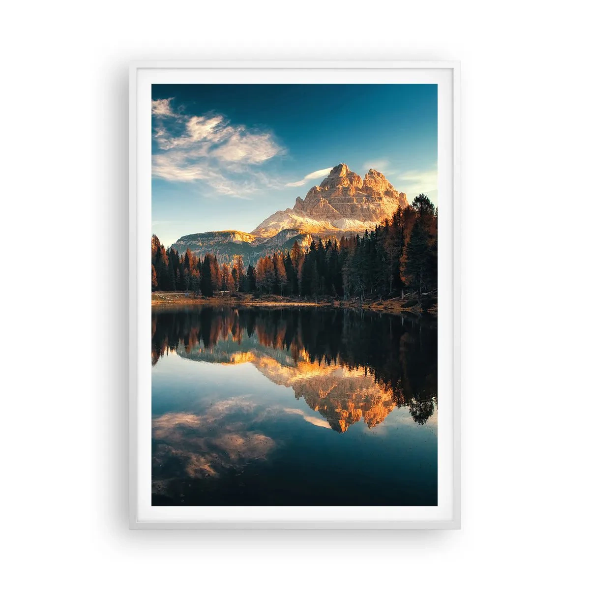 Affiche dans un cadre blanc - Poster - Double paysage - 70x100 cm