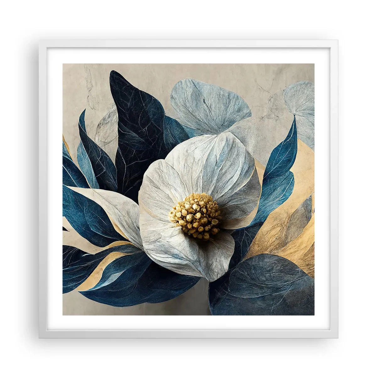 Affiche dans un cadre blanc - Poster - Il a un coeur d'or - 60x60 cm